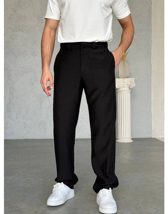 BAGGY DS TENSEL KUMAŞ PANTOLON SİYAH