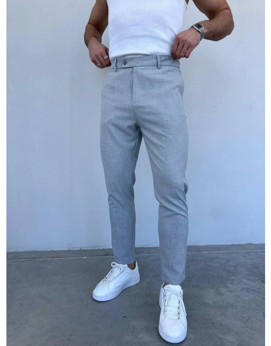 SLİM KALIP KUMAŞ PANTOLON GRİ