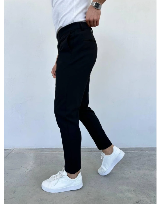 SLİM KALIP KUMAŞ PANTOLON SİYAH