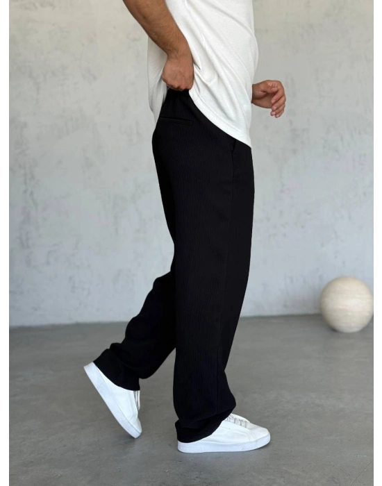 BAGGY KALIP DS FİTİLLİ PANTOLON FÜME