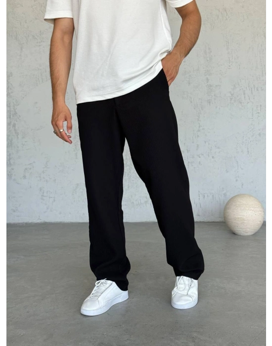 BAGGY KALIP DS FİTİLLİ PANTOLON FÜME