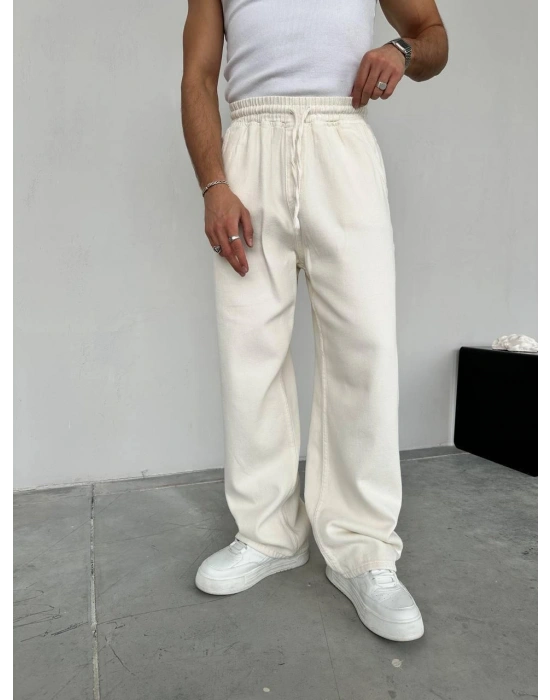 BAGGY GABARDİN DS PANTOLON KREM