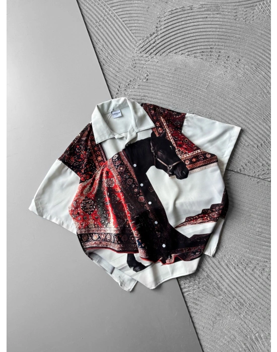 KİLİM HORSE VİNTAGE OVERSİZE GÖMLEK