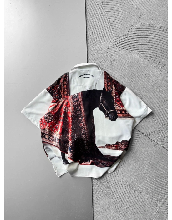 KİLİM HORSE VİNTAGE OVERSİZE GÖMLEK