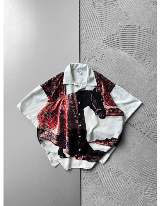 KİLİM HORSE VİNTAGE OVERSİZE GÖMLEK