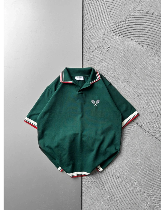 POLO YAKA NAKIŞ MORROW TİŞÖRT YEŞİL