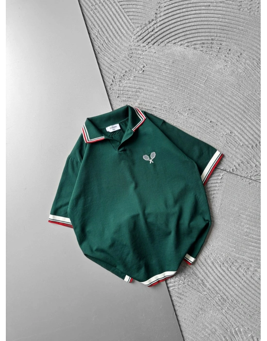 POLO YAKA NAKIŞ MORROW TİŞÖRT YEŞİL