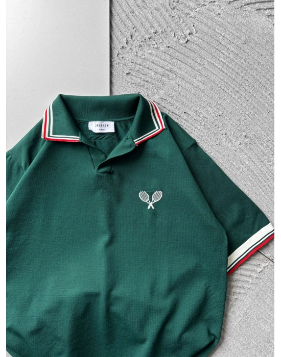 POLO YAKA NAKIŞ MORROW TİŞÖRT YEŞİL