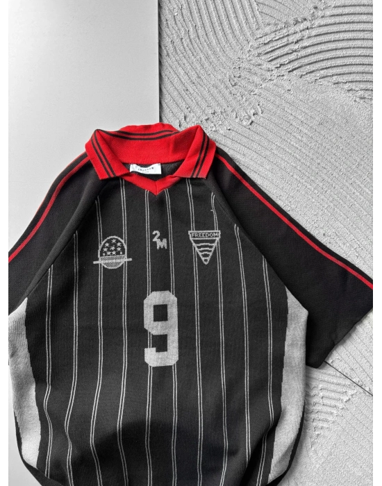 POLO YAKA FREEDOM TRİKO TİŞÖRT SİYAH