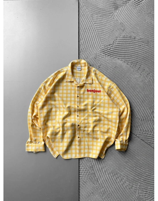 BONJOUR VINTAGE OVERSIZE GÖMLEK SARI