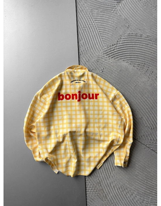 BONJOUR VINTAGE OVERSIZE GÖMLEK SARI