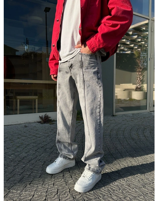 BAGGY ORTA PARCA DS KOT PANTOLON GRİ