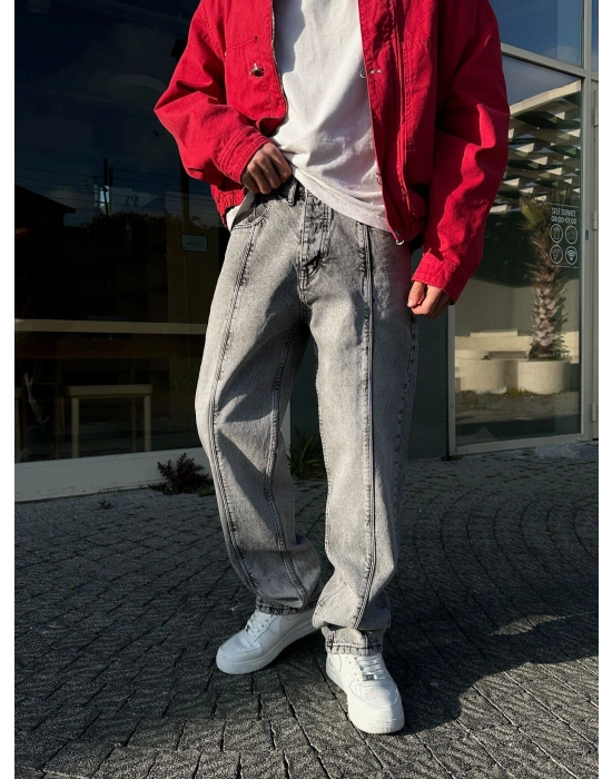 BAGGY ORTA PARCA DS KOT PANTOLON GRİ