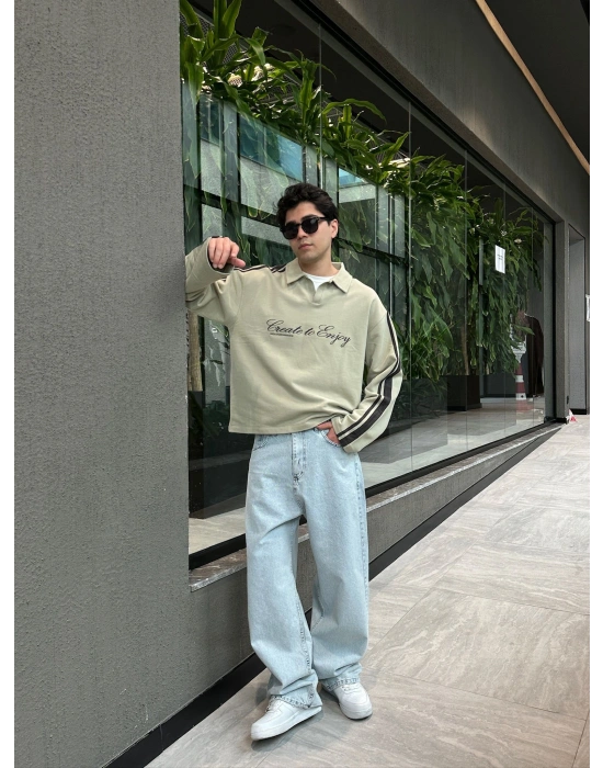 FULL BAGGY DS KOT PANTOLON BUZ MAVİSİ