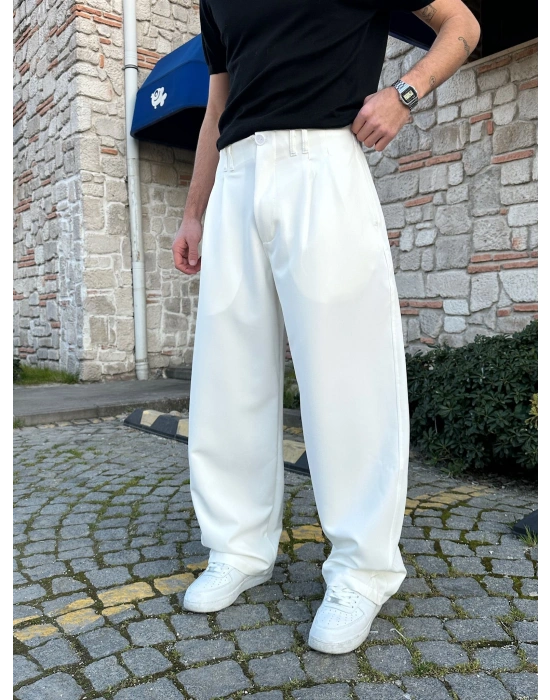 FULL BAGGY BALON KLASİK DS PANTOLON BEYAZ