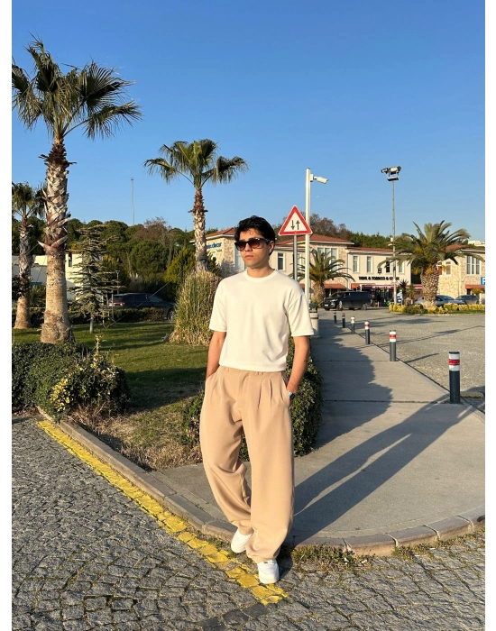 FULL BAGGY BALON KLASİK DS PANTOLON KREM