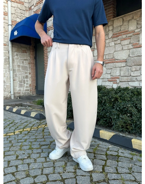 FULL BAGGY BALON KLASİK DS PANTOLON KIRIK BEYAZ