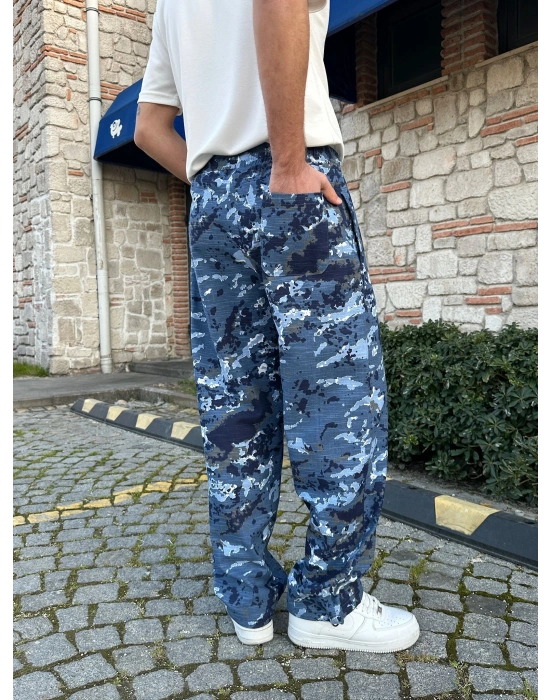 BAGGY KAMUFLAJ MORROW PANTOLON MAVİ