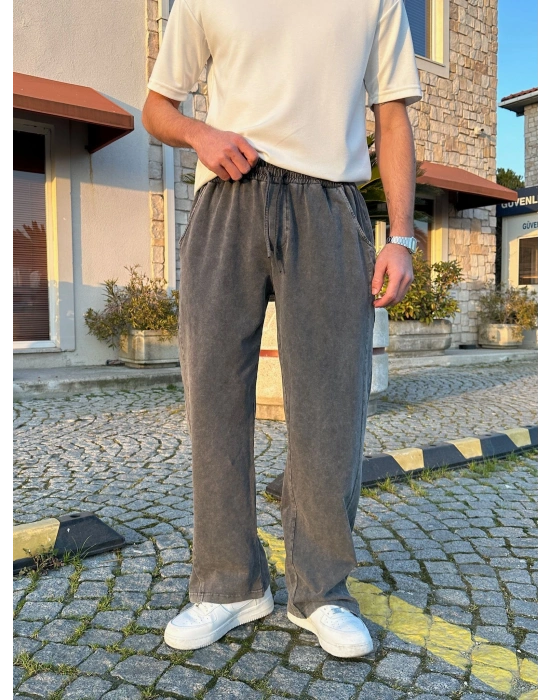 BAGGY KALIP YIKAMALI KUMAŞ MORROW EŞOFMAN FÜME