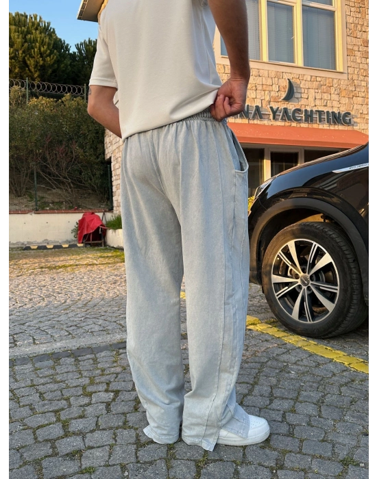 BAGGY KALIP YIKAMALI KUMAŞ MORROW EŞOFMAN BEYAZ