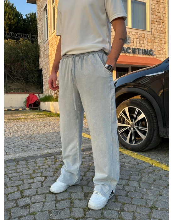 BAGGY KALIP YIKAMALI KUMAŞ MORROW EŞOFMAN BEYAZ