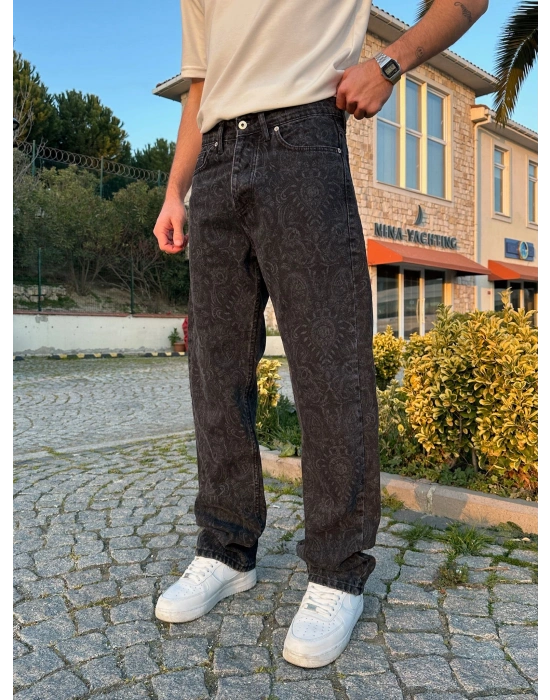 BAGGY KALIP ŞAL DESEN MORROW PANTOLON