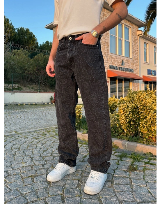 BAGGY KALIP ŞAL DESEN MORROW PANTOLON