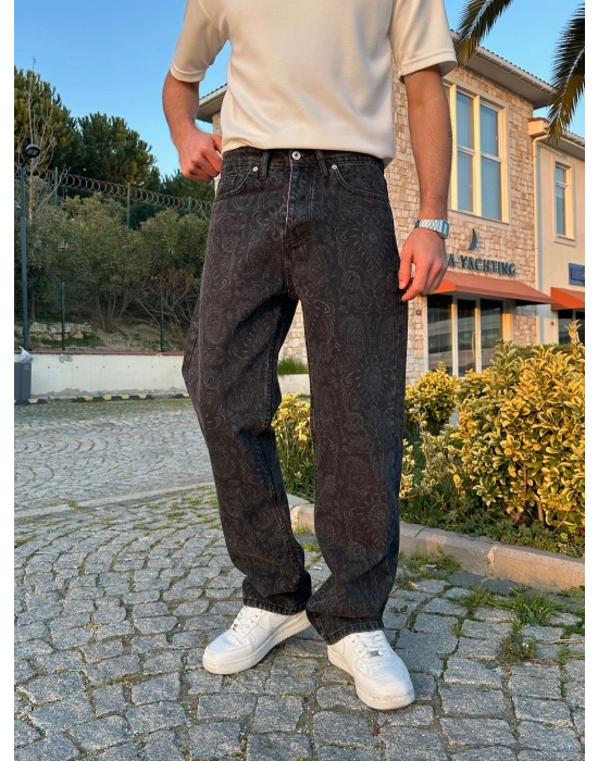 BAGGY KALIP ŞAL DESEN MORROW PANTOLON