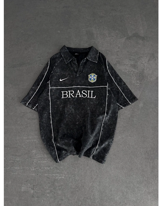 BRASİL NAKIŞ YIKAMALI NB OVERSİZE TİŞÖRT