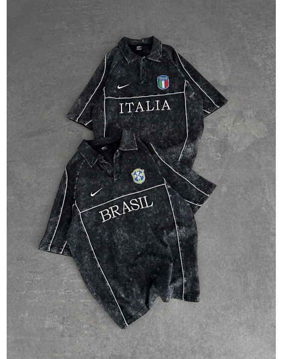 BRASİL NAKIŞ YIKAMALI NB OVERSİZE TİŞÖRT