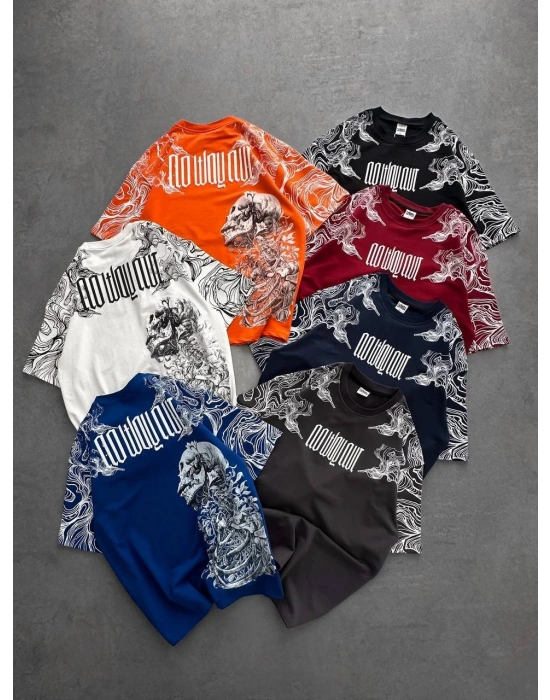 İSKELET BASKI NB OVERSİZE TİŞÖRT SİYAH