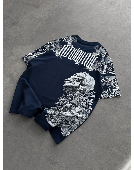 İSKELET BASKI NB OVERSİZE TİŞÖRT LACİ