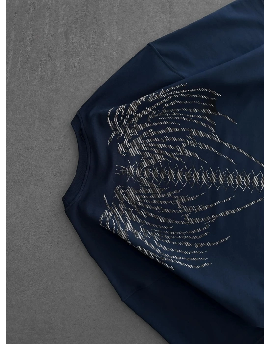 TAŞLI DARK ANGEL OVERSİZE TİŞÖRT LACİ