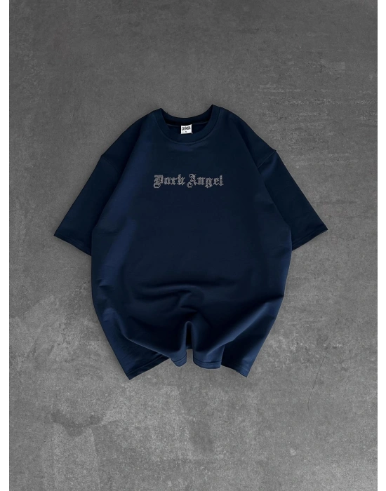 TAŞLI DARK ANGEL OVERSİZE TİŞÖRT LACİ