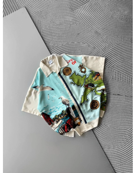 MAPS VİNTAGE OVERSİZE GÖMLEK