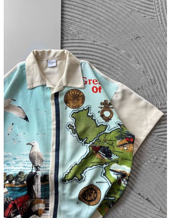 MAPS VİNTAGE OVERSİZE GÖMLEK