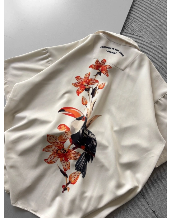 ORKİDE VİNTAGE OVERSİZE GÖMLEK