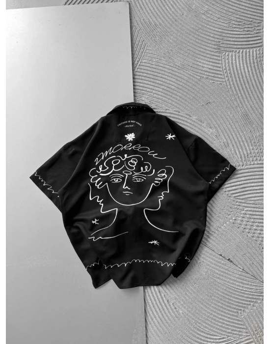 PAPATYA VİNTAGE OVERSİZE GÖMLEK