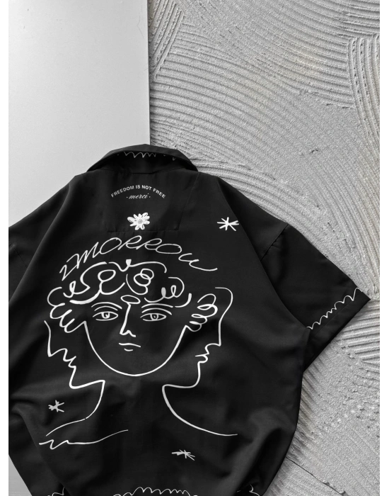 PAPATYA VİNTAGE OVERSİZE GÖMLEK