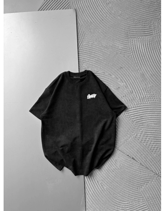 BOYA YIKAMA STW OVERSİZE TİŞÖRT SİYAH