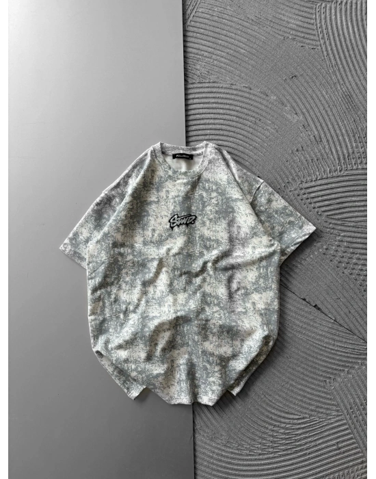 BOYA ARKA YIKAMA STW OVERSİZE TİŞÖRT BEYAZ