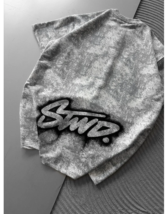 BOYA ARKA YIKAMA STW OVERSİZE TİŞÖRT BEYAZ