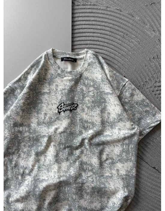 BOYA ARKA YIKAMA STW OVERSİZE TİŞÖRT BEYAZ