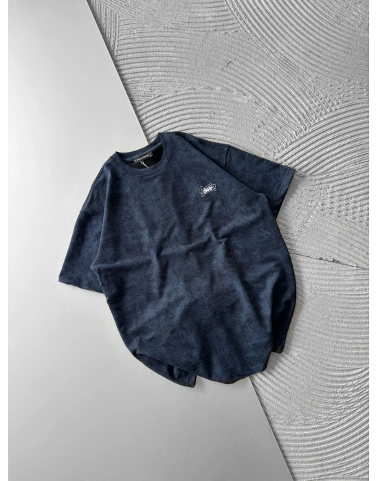 İP NAKIŞ YIKAMALI STW OVERSİZE TİŞÖRT LACİ