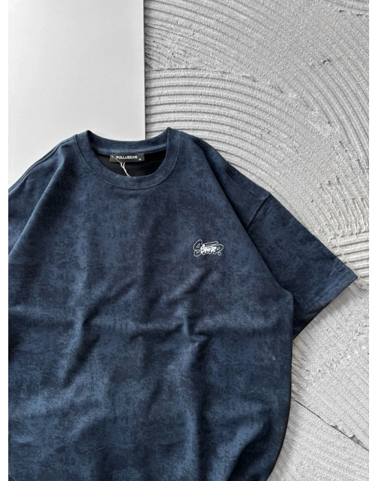 İP NAKIŞ YIKAMALI STW OVERSİZE TİŞÖRT LACİ