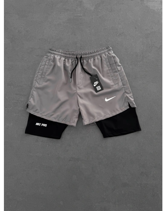 TAYT DETAY NK SPOR ŞORT AÇIK GRİ