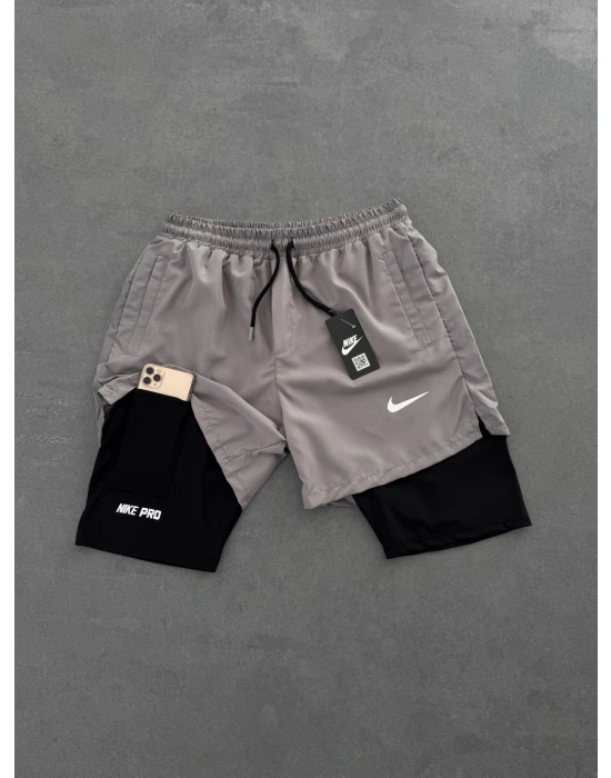 TAYT DETAY NK SPOR ŞORT AÇIK GRİ