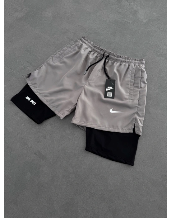 TAYT DETAY NK SPOR ŞORT AÇIK GRİ