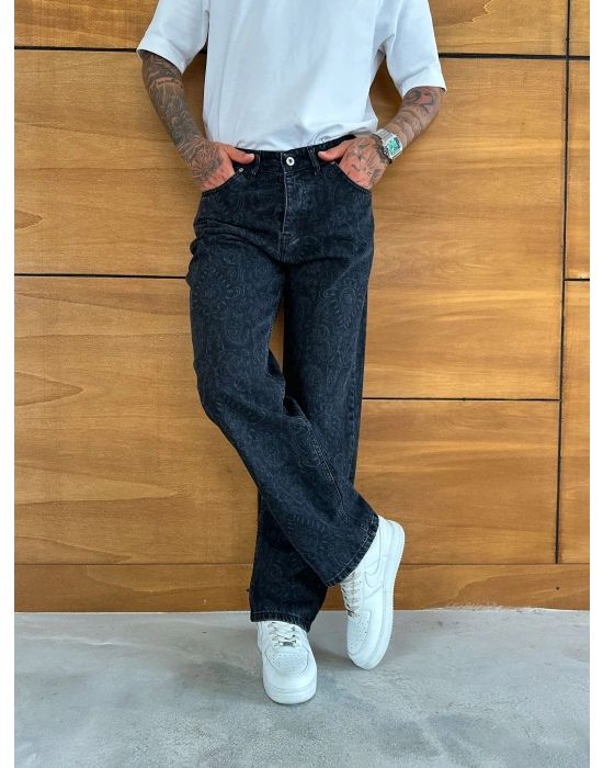 BAGGY KALIP ŞAL DESEN MORROW PANTOLON