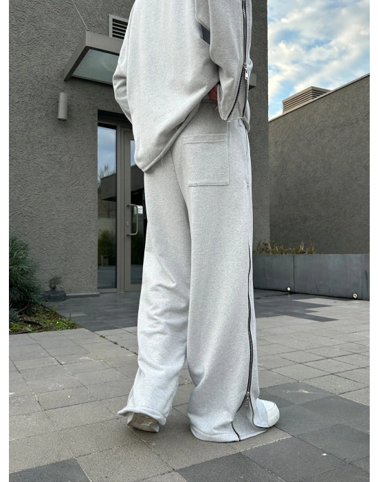 FULL FERMUAR ÖZEL TASARIM EŞOFMAN GRİ